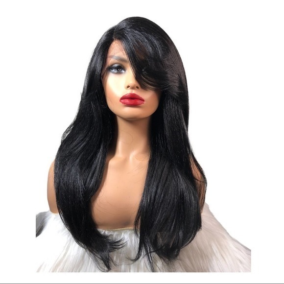 Accessories - Side Part Human Blend Soft Swiss Lace Fron…